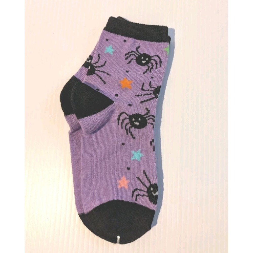 Halloween Socks Ankle Monster Spiders Kids Sz 7 -8.5 Teen Shoe Sz 8